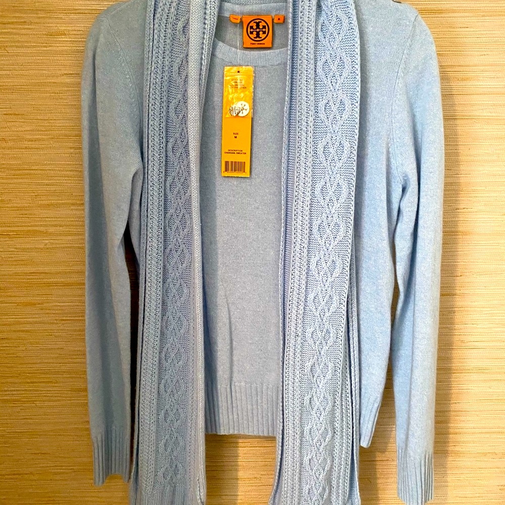 Cashmere Sweater with Scarf